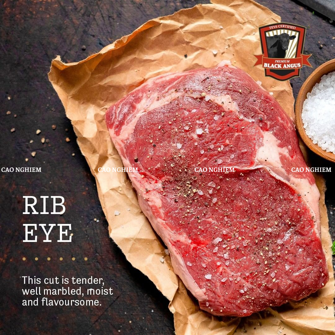 Ribeye Black Angus Beef - Australian Black Angus Ribeye.